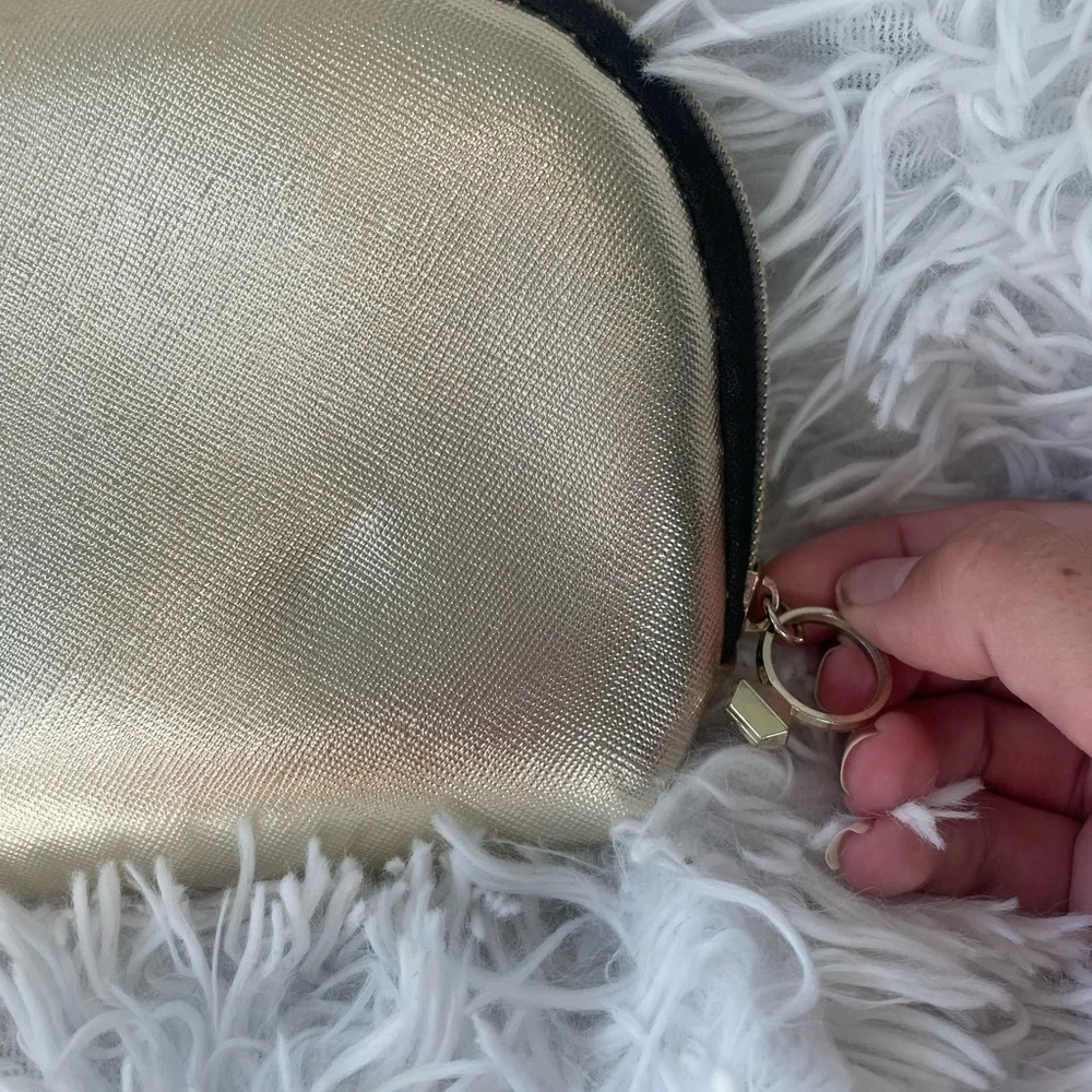🩷 3/$18 Gold bridal engagement make up pouch bag ring zipper